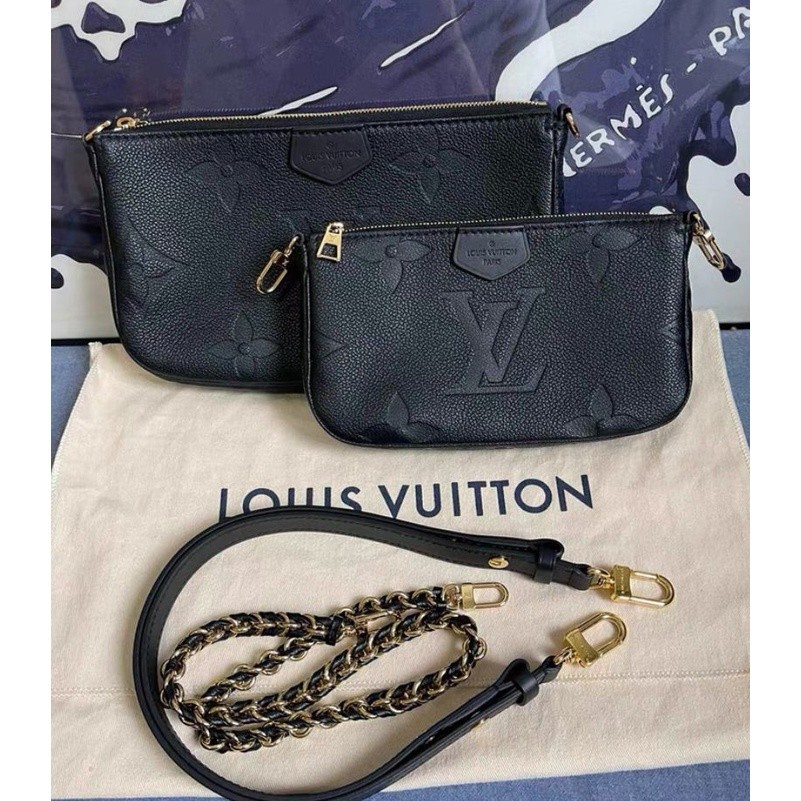 LV MULTI POCHETTE ACCESSOIRES มือสอง กระเป๋าสะพายโซ่ กระเป๋าสะพายข้าง M80399