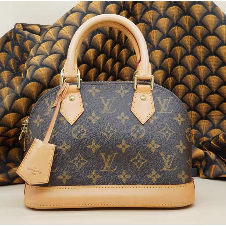 LOUIS VUITTON มือสอง LV ALMA BB classic crossbody bag กระเป๋าถือ dual-Purpose presbyopic กระเป๋าเปลื