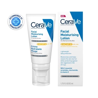 Cerave Facial Moisturising Lotion SPF50 52ML. เซราวี เฟเชียล มอยซ์เจอไรซิ่ง โลชั่น SPF50 52 มล.