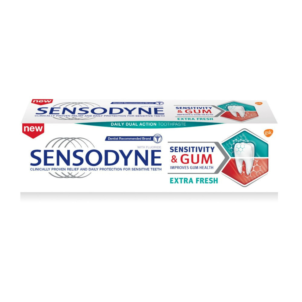 Sensodyne Sensivity&Gum Exfresh100G เซ็นโซดายน์ ยาสีฟัน เซ็นซิทิวิตึ้แอนด์กัม เอ็กเฟรช 100 กรัม