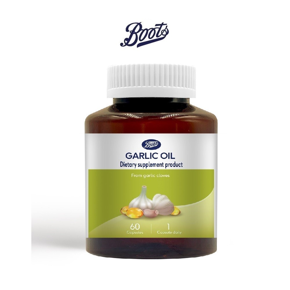 Boots Vitamins บู๊ทส์ การ์ลิค ออยล์60 แคปซูล