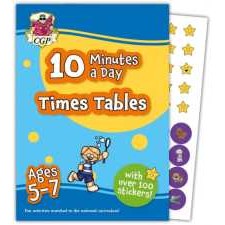 10 Minutes a Day Times Tables for Ages 5-7 (with reward stickers) (Cgp Ks1 Activity Books and Cards)