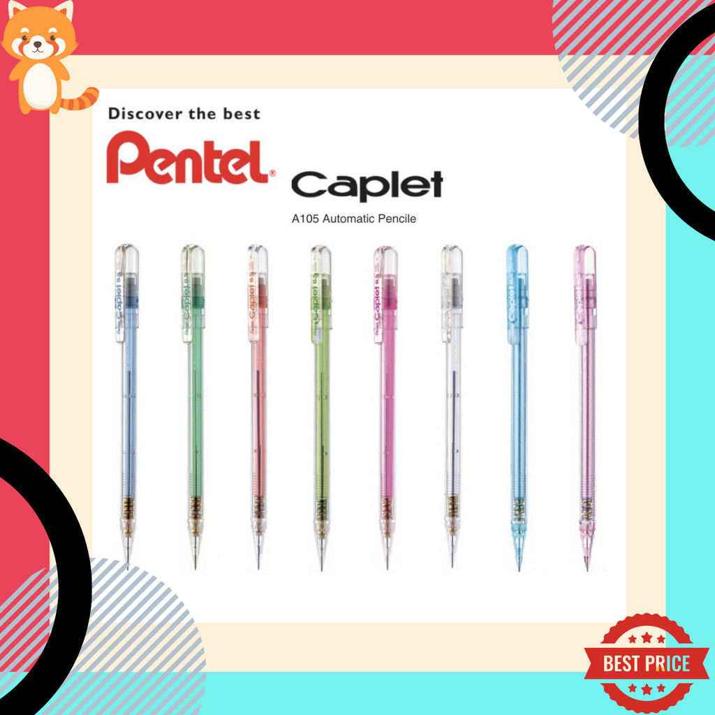 ดินสอกด Pentel Caplet 105 ขนาด 0.5 MM ดินสอกดแบบปอก ใช้ดี ราคาไม่แพง