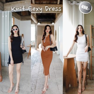 MyWay Brand : Dress ชุดเดรส Knit Sexy มี 3 สีนะคะ  👋เลื่อนดูขนาดที่รูปสุดท้ายน้า