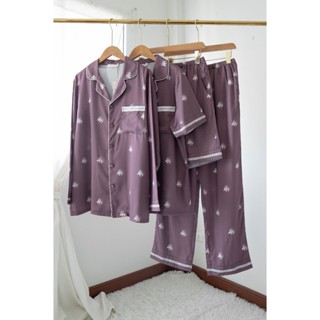 ชุดนอน Muslin pajamas [ โค้ด MUSSEP130 ลด 130 ฿]Silk  jacquard ( รุ่น Y109,Y110,Y111,Y112 )