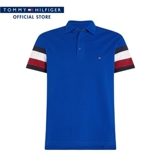 Tommy Hilfiger เสื้อโปโลผู้ชาย รุ่น MW0MW31675 C66 - สีน้ำเงิน