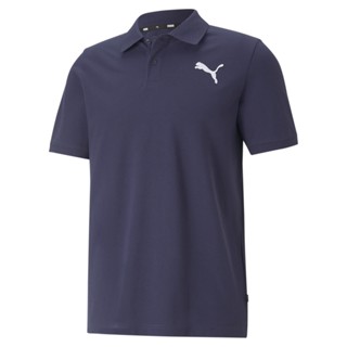 PUMA BASICS - เสื้อเชิ้ตโปโลผู้ชาย Essentials Pique Mens Polo Shirt สีฟ้า - APP - 58667476