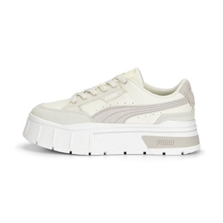 PUMA EVOLUTION - รองเท้าผ้าใบผู้หญิง Mayze Stack Luxe สีขาว - FTW - 38985301