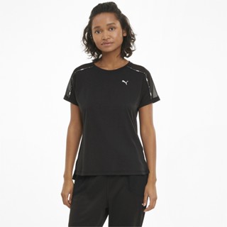 PUMA TRAINING - เสื้อยืดออกกำลังผู้หญิง Logo Boyfriend สีดำ - APP - 52028601