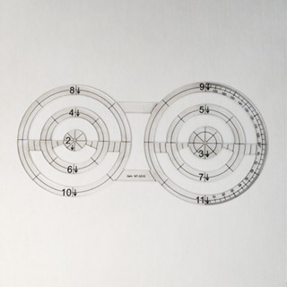 Yixi ไม้บรรทัดอะคริลิคใส ทรงกลม สองชั้น สําหรับวาดภาพ DIY