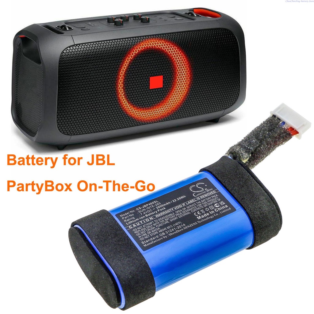 OrangeYu แบตเตอรี่ลำโพง2475MAh สำหรับ JBL PartyBox On-The-Go, OnTheGo, On The Go  SUN-INTE-265