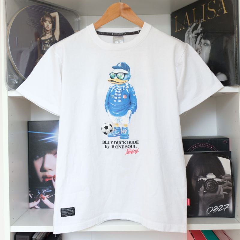 เสื้อยืด B-One-Soul, Blue Duck Dude มือสองของแท้