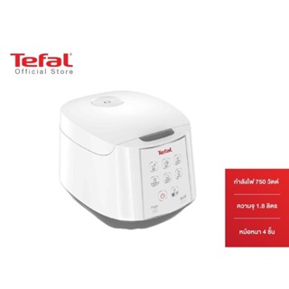 Tefal หม้อหุงข้าวไฟฟ้า กำลังไฟ 750 วัตต์ ความจุ 1.8 ลิตร รุ่น RK732166 -White