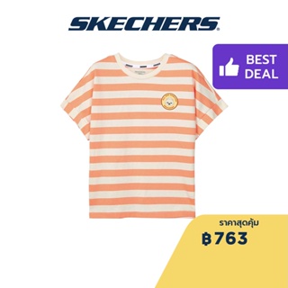 Skechers สเก็ตเชอร์ส เสื้อยืดแขนสั้นเด็กผู้หญิง Girls L.A. Hiking Short Sleeve Tee - L223G056-02T5