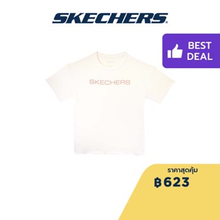 Skechers สเก็ตเชอร์ส เสื้อยืดแขนสั้นผู้หญิง Women 1st Series Short Sleeve Tee Apparel - SP22Q4W366-00GK