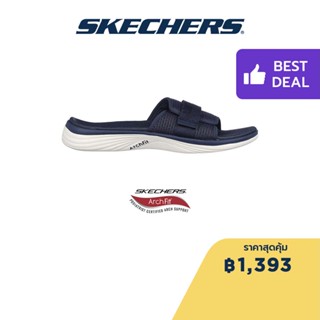 Skechers สเก็ตเชอร์ส รองเท้าแตะผู้หญิง Women On-The-GO Arch Fit Radiance Irresistible Walking Sandals - 141322-NVY Arch Fit, Machine Washable, Ultra Go