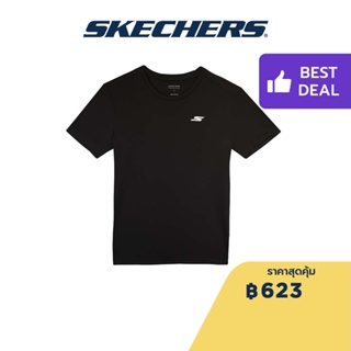 Skechers สเก็ตเชอร์ส เสื้อยืดแขนสั้นผู้ชาย Men Performance Running Short Sleeve Tee - SP22Q4M420-00GH