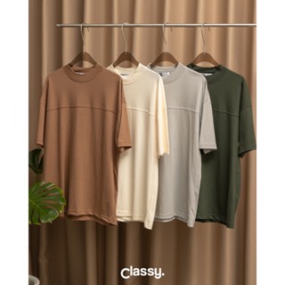 URTHE_CLASSY - เสื้อยืด แขนสั้น รุ่น Oversize Tee Crew Neck (S M L XL XXL)