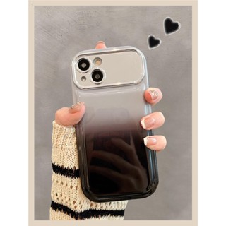 เคสโทรศัพท์มือถือ ไล่โทนสี เรียบง่าย สไตล์ญี่ปุ่น เกาหลี สําหรับ Apple iPhone 14 Promax 15 13