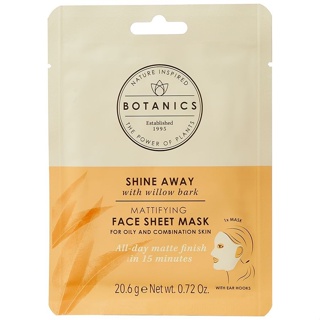 ลดเพิ่ม 8% 🔥 BOTANICS Shine Away Mattifying Sheet Mask ขนาด 0.72oz