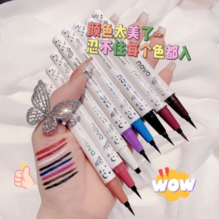 ❧۞NOVO Xpress Color Eyeliner Pen กันน้ำ กันเหงื่อ ติดทนนาน และไม่เลอะ หัวนักเรียนละเอียด หัวนุ่มพิเศษ คุณภาพสูง