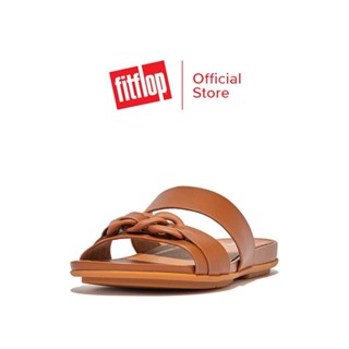 FITFLOP GRACIE RUBBER-CHAIN รองเท้าแตะแบบสวมผู้หญิง รุ่น GA9-592 สี LIGHT TAN