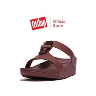 FITFLOP FINO RESIN-LOCK LEATHER H-BAR รองเท้าแตะผู้หญิง รุ่น GQ2-886 สี BROWN