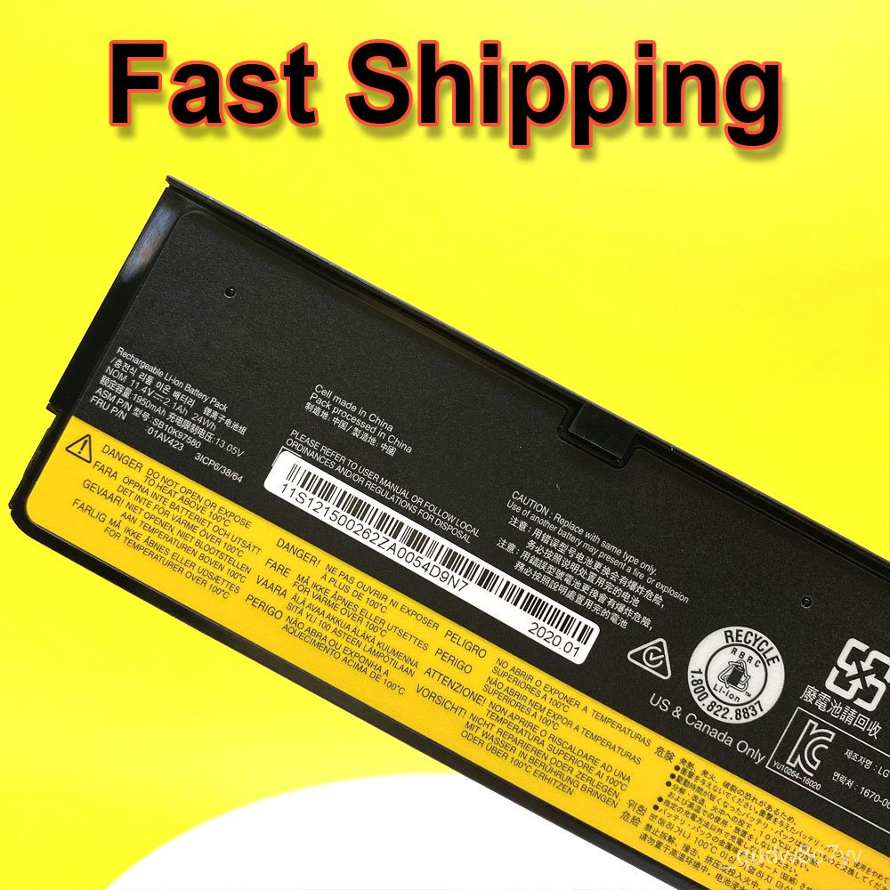 11.4โวลต์24Wh แบตเตอรี่แล็ปท็อปสำหรับ Lenovo T Hink P AD T470 T480 T570 T580 01AV426 01AV422 01AV423 01AV424 01AV425 01A