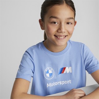 PUMA AUTO - เสื้อยืดเด็กโตโลโก้ BMW M Motorsport ESS สีฟ้า - APP - 53831508