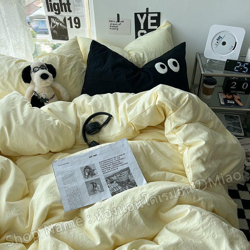 💟ผ้าปูที่นอนสีทึบ ผ้าปูที่นอน 3.5ฟุต/5ฟุต/6ฟุต/7ฟุต ผ้าปูที่นอนมีความนุ่มสบาย ผ้าปูที่นอน+ปลอกผ้านวม