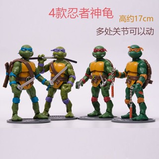 ✜△♞ข้อต่อที่สามารถเคลื่อนย้ายเต่านินจาวัยรุ่น TMNT ตุ๊กตารูปเต่านินจาของเล่นเด็กเนื้อมนุษย์เครื่องประดับชุดของขวัญ