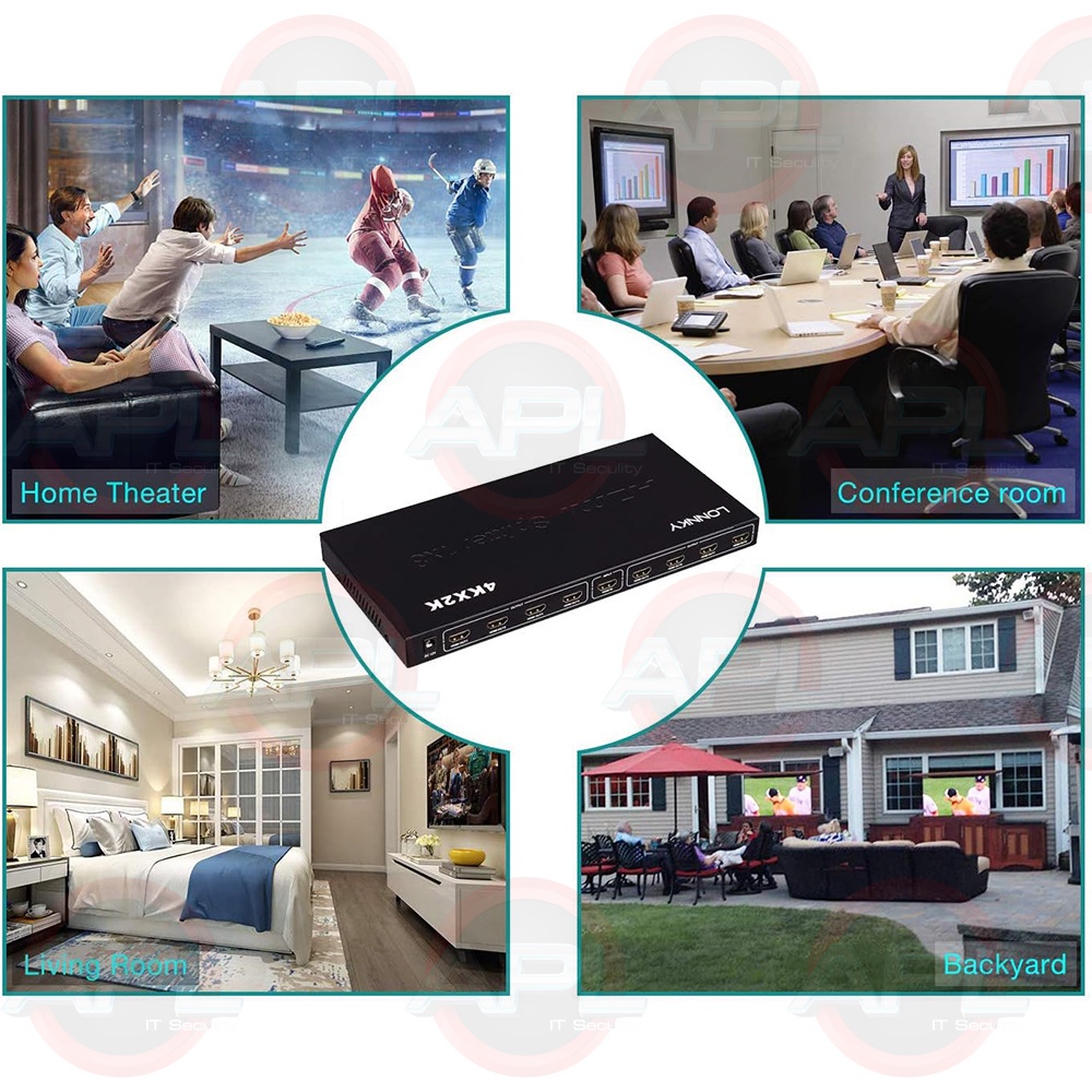 Apollo กล่องแปลงสัญญาน HDMI Splitter เข้า 1 ออก 8 HDMI Splitter 1X8 ...