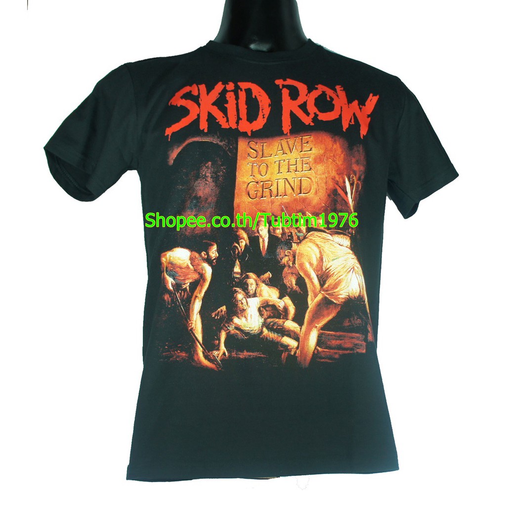 เสื้อวง Skid Row ผ้าร้อยวงดนตรีร็อค วินเทจ สคิด โรว์ SRW1427