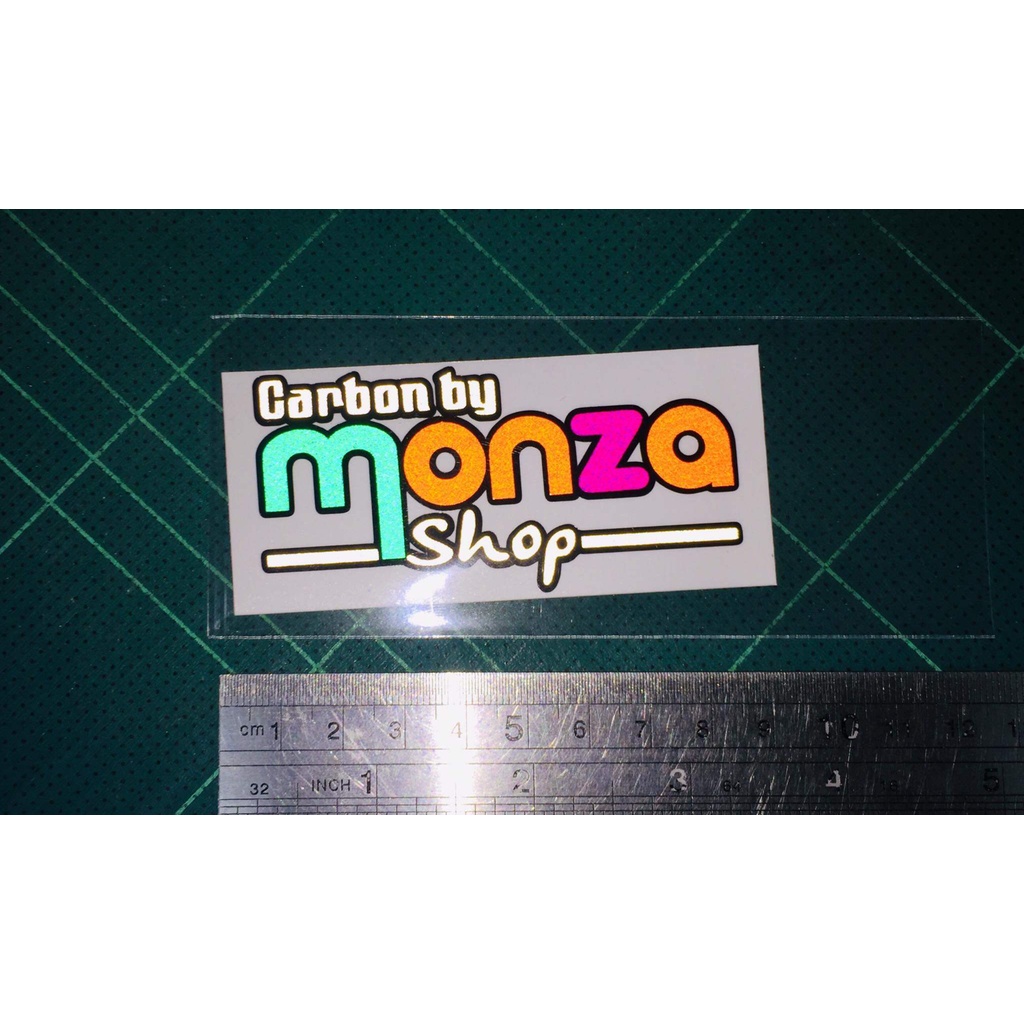 สติกเกอร์ติดรถ monza ขนาด 8x4 cm