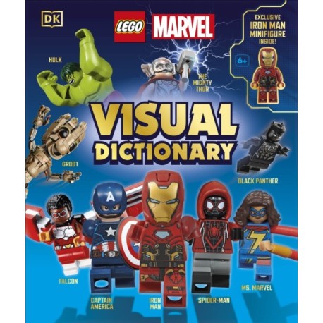 หนังสืออังกฤษใหม่ LEGO MARVEL VISUAL DICTIONARY: WITH AN EXCLUSIVE LEGO MARVEL MINIFIGURE