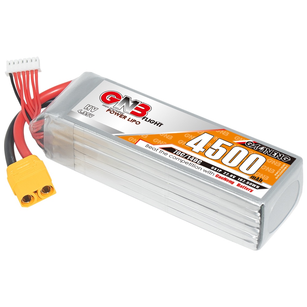 ✲GNB GAONENG LiHV 4500mah 6S 22.8V 70C 140C XT90 RC LiPo Battery for RC Car Drone RC Boat Soft Pack
