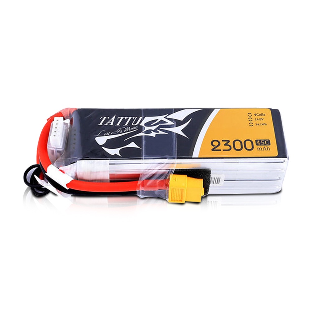 ✢TATTU 2300mAh 4S 14.8V 4S1P 45C UAV LiPO Lithium Battery For RC FPV Racing Drone Quadcopter Travers