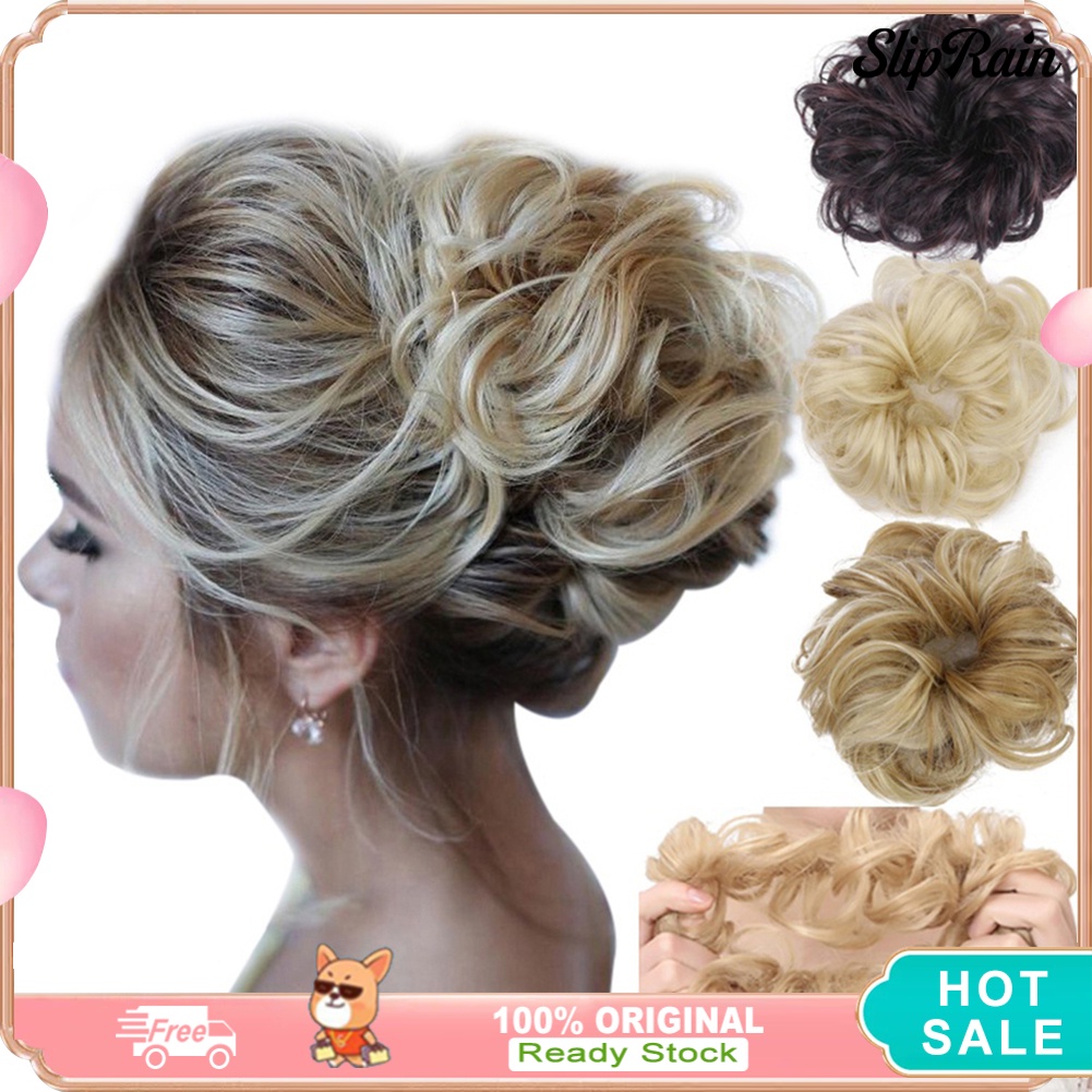 SLIPRAIN ♥ Fashion Hair Extension Wavy Curly Messy Donut Hairpiece