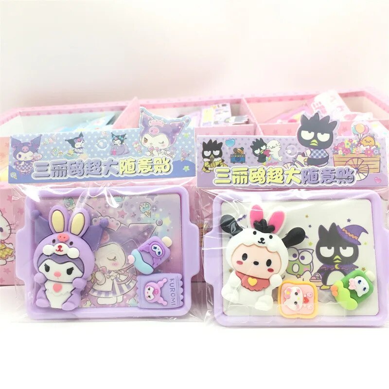 76w Animation kawaii cute pet family Sanrio stickers big Kulomi Melody DIY resin random stickers Pac