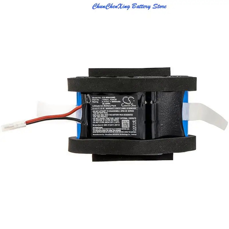 OUIB OrangeYu 6000mAh battery for Welch-Allyn Spot Vital Signs Monitor, 4200B-E1, 420TB-E1, 42N0B-E1