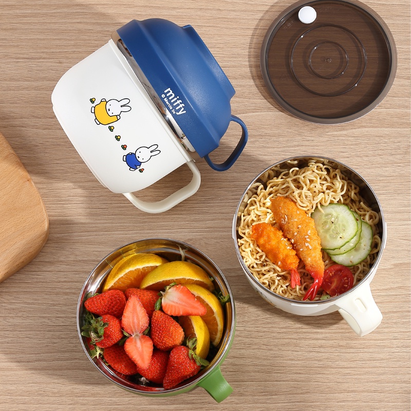 【สินค้าสปอต】miffy กล่องข้าว ความจุขนาดใหญ่ กล่องใส่อาหาร 1350ml