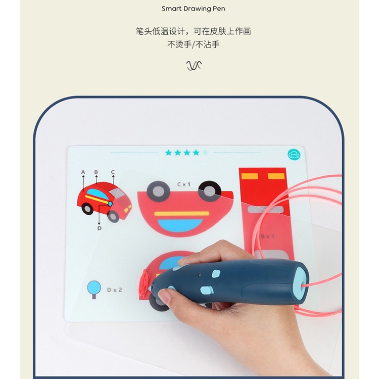 allgen ปากกาวาดภาพเด็ก 3D พร้อมอุปกรณ์ DIY (รุ่นภาษาอังกฤษ) - รูปที่ 4