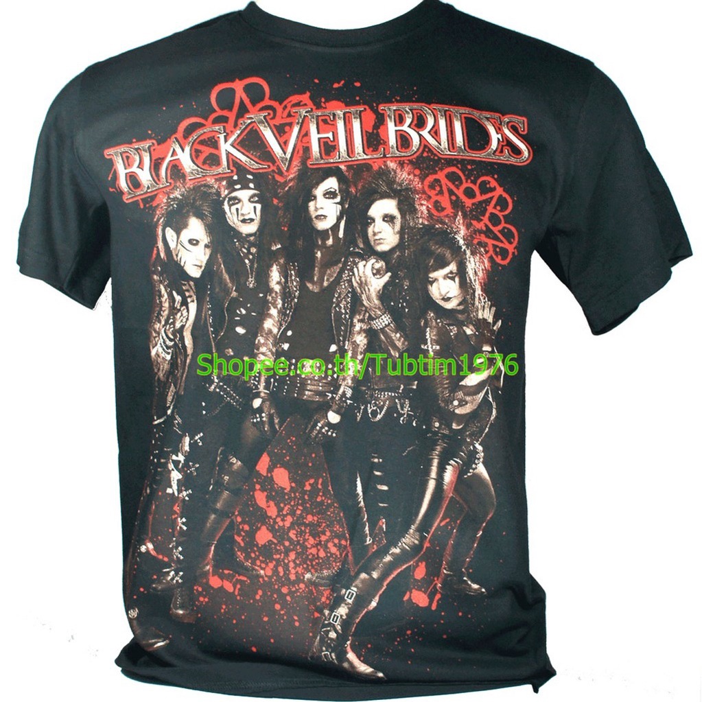 เสื้อวง Black Veil Brides ผ้าร้อยแฟชั่นวงดนตรี วินเทจ แบล็กวีลไบรส์ BVB1193