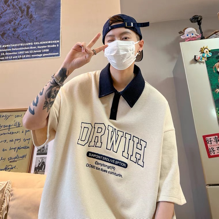 🌈เสื้อยืดโปโลแขนสั้น แฟชั่นผู้ชาย ใส่สบายมี 3 สี