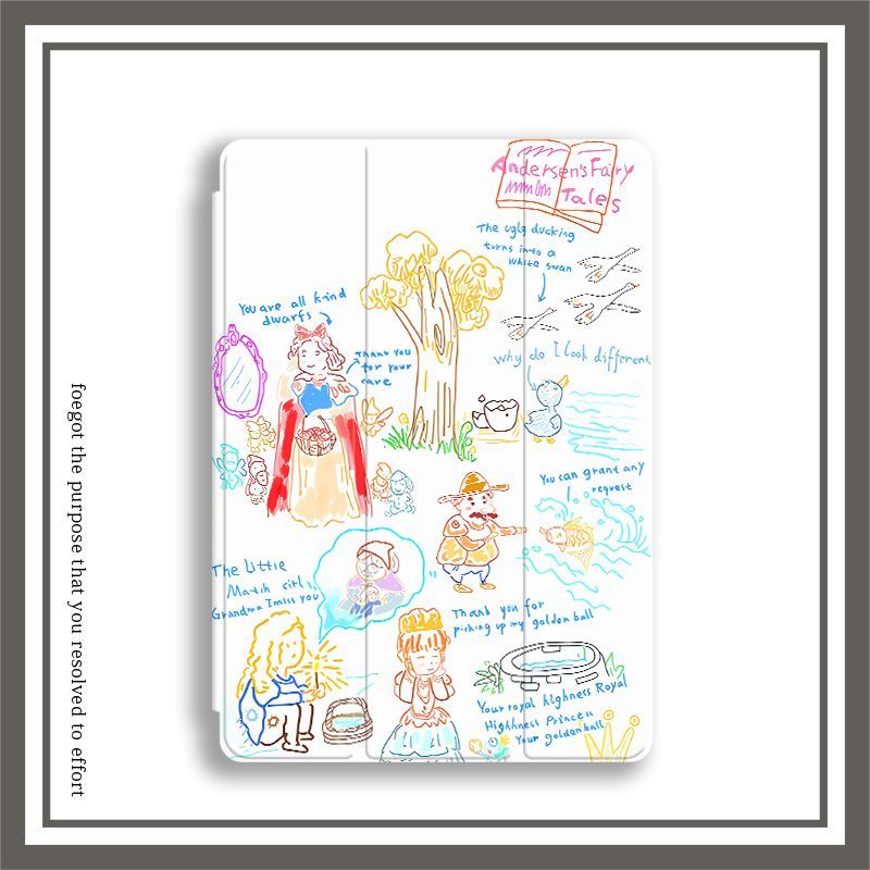 little princess doodle เคสไอแพด 10.2 gen 7/8/9 เคส iPad air 4 5 case iPad pro11 gen10 2022 cover pen slot iPad mini 1/2/