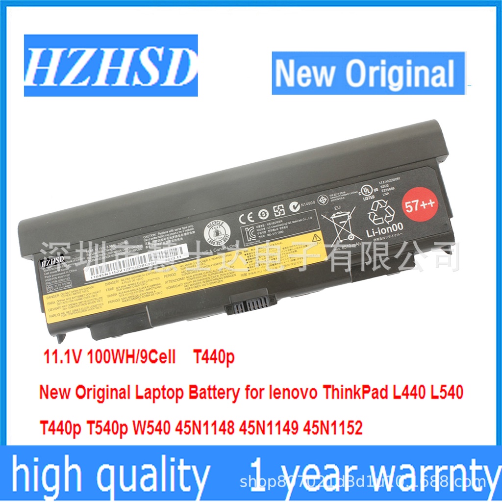 เหมาะสำหรับThinkpad เลอโนโวT440P L440 L540 W540 W541 T540P แบตเตอรี่9แกน