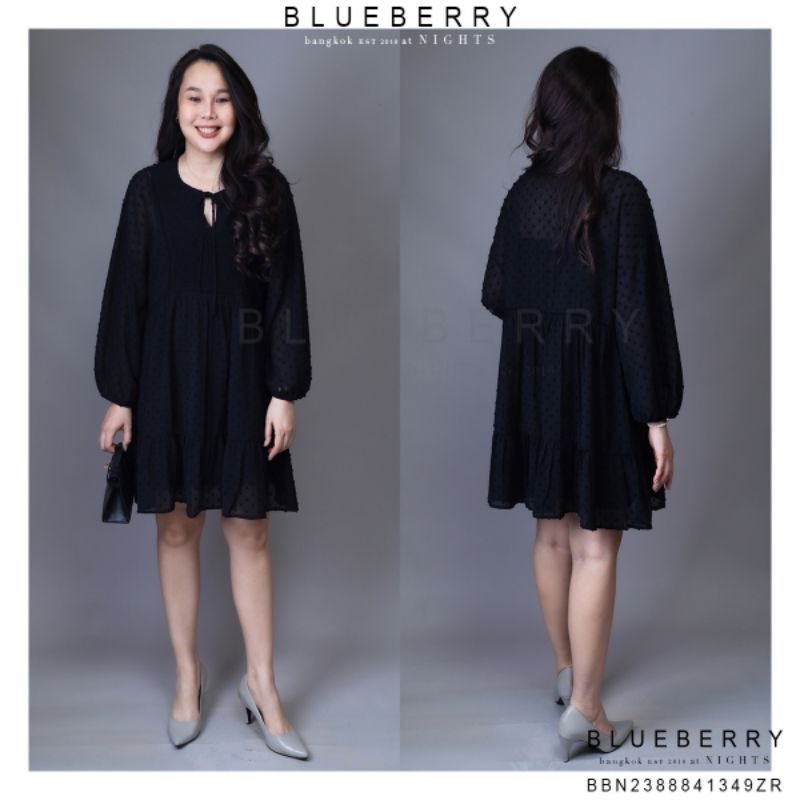 NEW 2023 PREMIUM BRANDNAME LUXURY DESIGN FABRIC CHIFFON DRESS BLUEBERRY NIGHTS 🔴