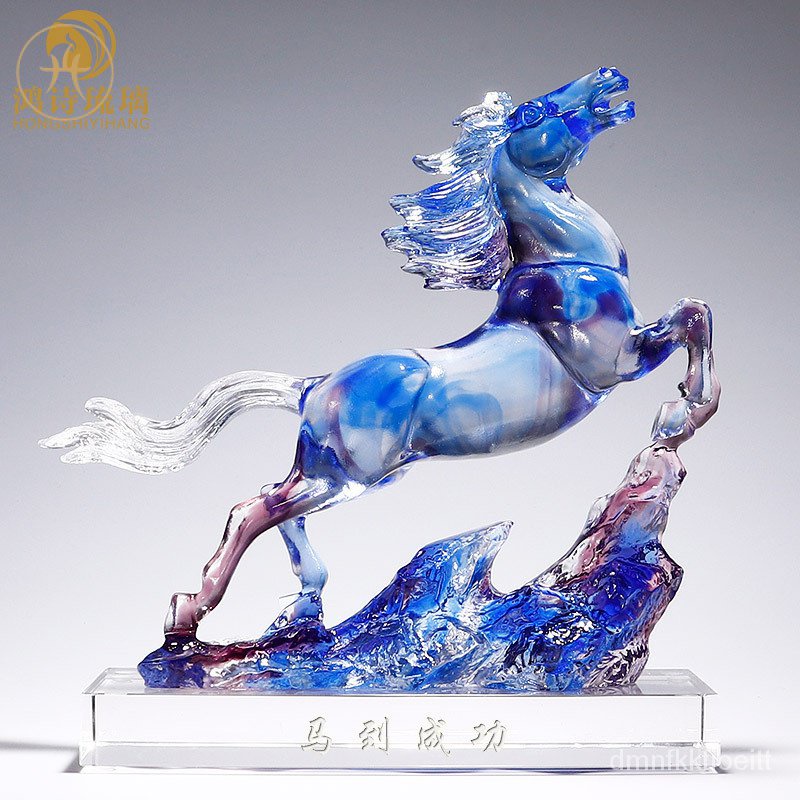 Liuli Horse TO Success ของประดับตกแต่งบ้านระเบียงเปิดหรูหราเบาๆของขวัญงานฝีมือสร้างสรรค์ของตกแต่ง EK