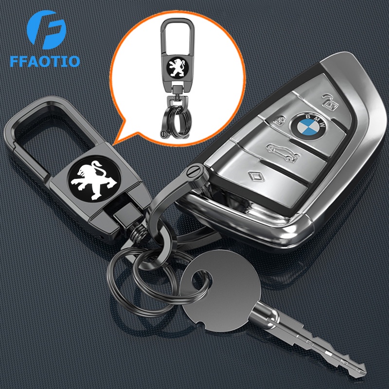 FFAOTIO พวงกุญแจรถ ที่ใส่กุญแจ สำหรับ Peugeot 406 3008 2008 405 5008