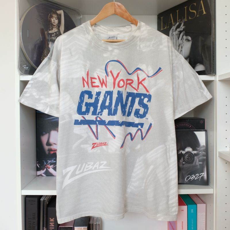 เสื้อยืด New York Giants by Zubaz อเมริกันฟุตบอลNFL รุ่นเก่าวินเทจ 90s มือสองของแท้